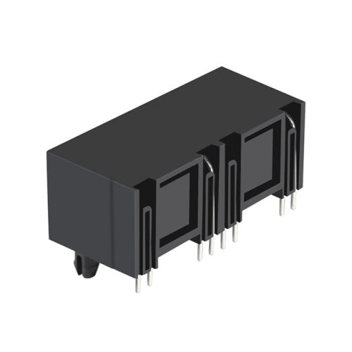 1x2 RJ45 Modular Jack without Transformer Tab Up - TWE312NWNL - Third View