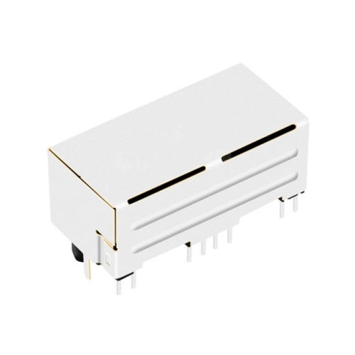 1x2 RJ45 Modular Jack Connector without Transformer Tab Up - TWE312BGNL - Third View