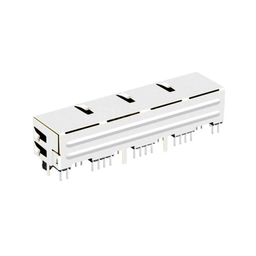 1x4 RJ45 Modular Jack without Transformer Tab Up - TWE5127AHNL - Third View