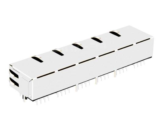 TW6J77315CNL, 100 Base Ethernet 1x6 Port RJ45 Modular Jack Tab Down without Led - back view