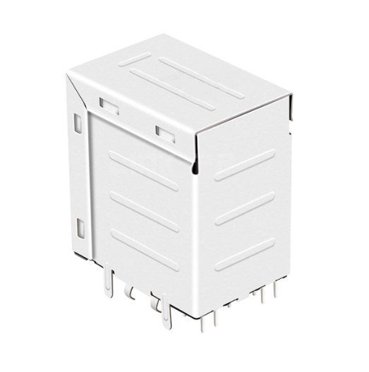 TWU6414B61NL, 1000 Base RJ45 Modular Jack with Dual USB with Transformer Tab Up with Green/ Green&Yellow Led - back view