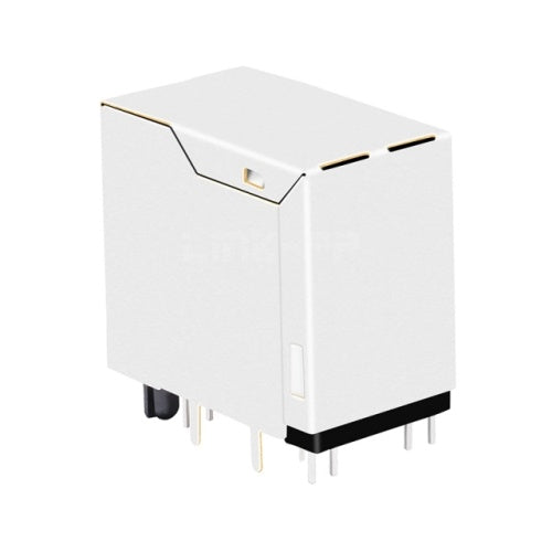 2x1 RJ45 Modular Jack Connector without Transformer Tab Both - TWE217XBHNL - Third View