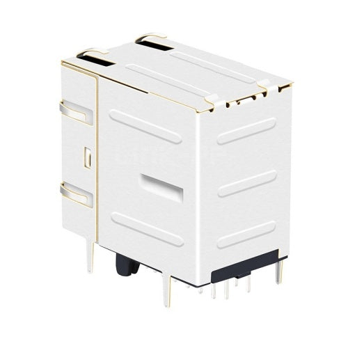 TWSK28172ABNL, 2.5G Base Gigabit 2x1 Port MagJack RJ45 Tab Both with Green/ Yellow Led - back view