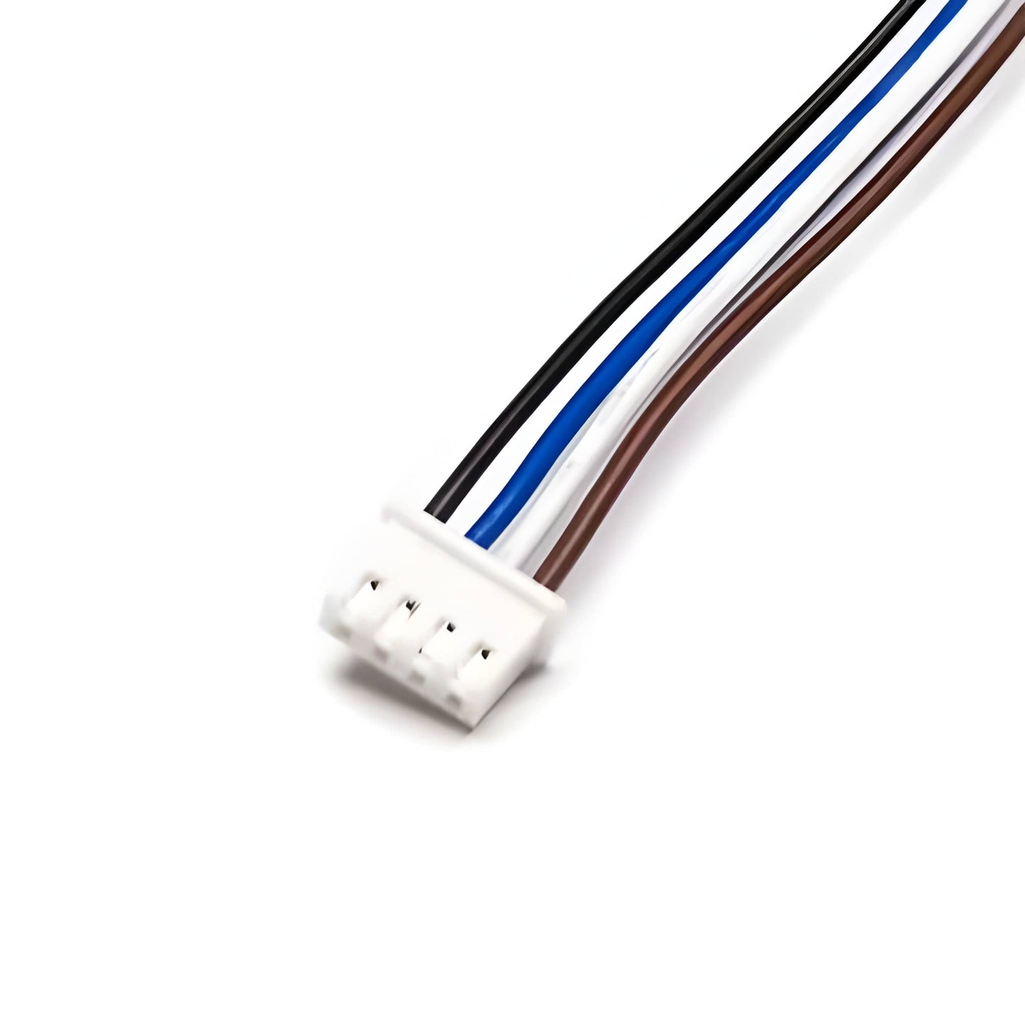 Custom waterproof wire harness assembly featuring an M12 4-pole male threaded plug and 2.54mm pitch JST XH terminal.