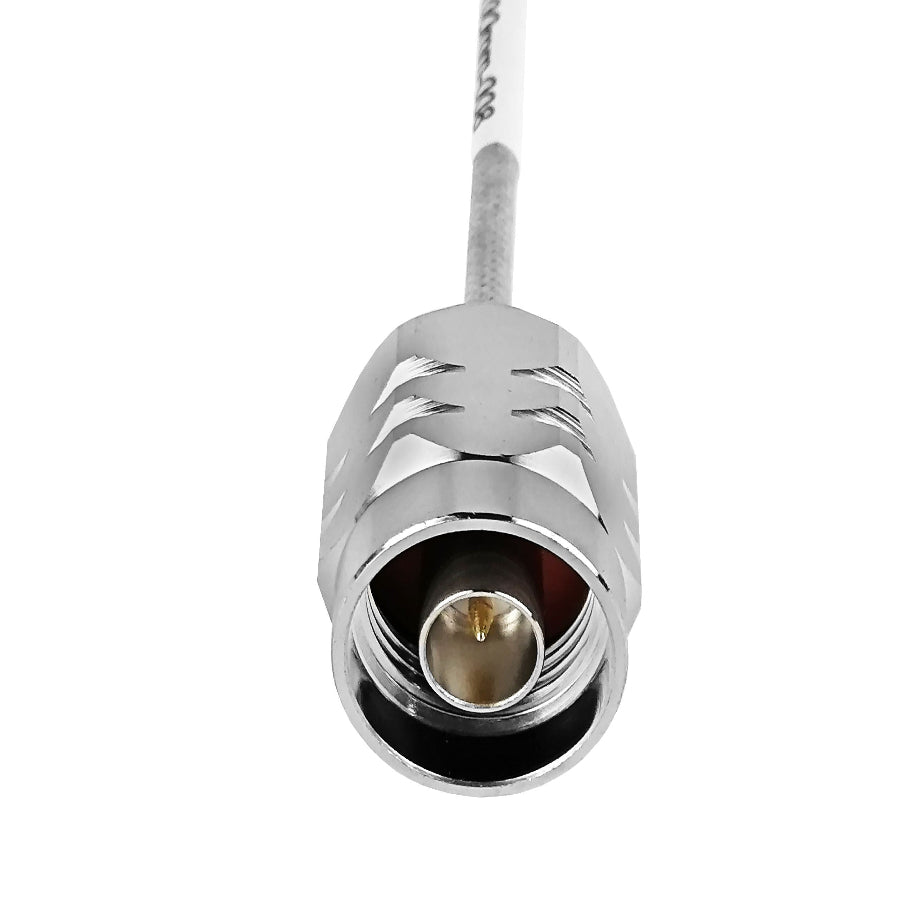 N-Type male to BNC male RG402 semi-steel RF coaxial cable assembly, N-Type male plug view