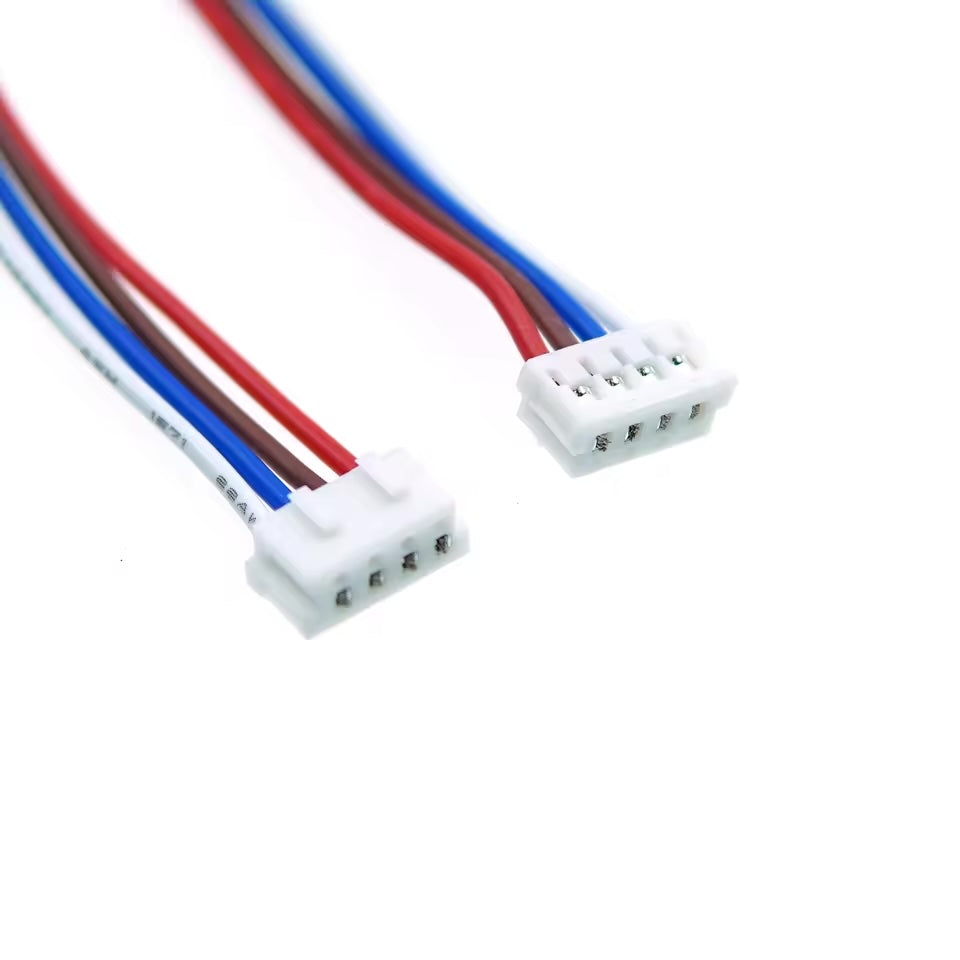 TE Connectivity 179228-4 4-position wire-to-board harness with pre-crimped terminals.