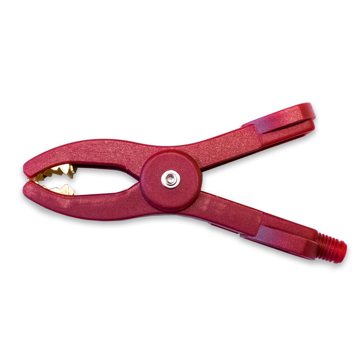 Mid-Size Insulated Kelvin Battery Clamp, Model TW-222-1, Red, Mueller Electric compatible for electrical testing