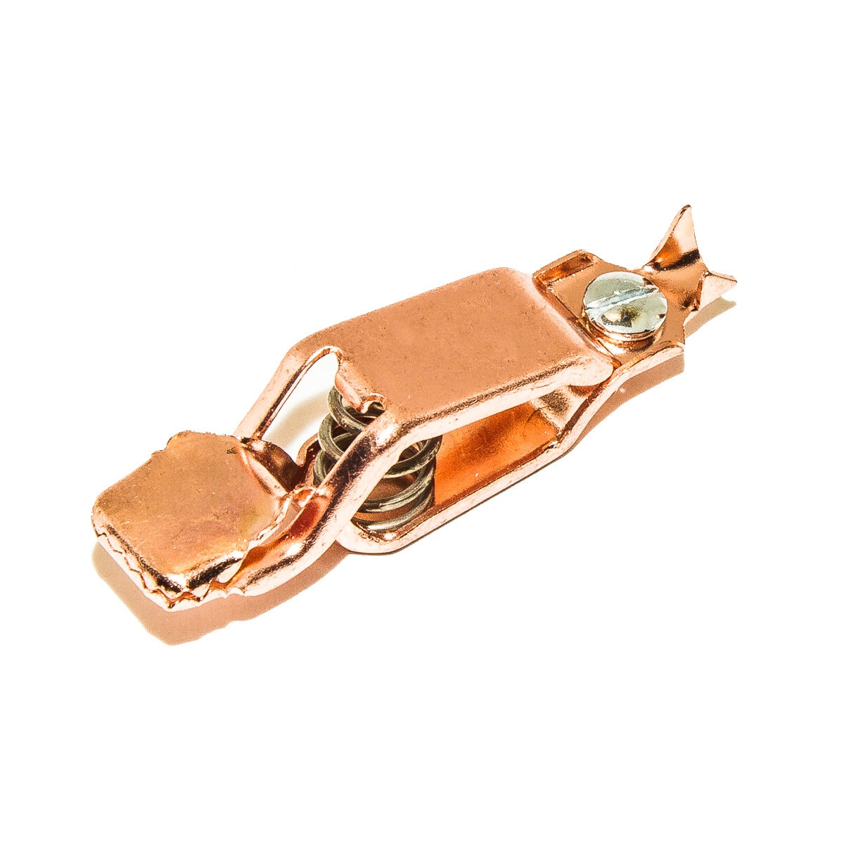 General purpose copper clip. Flexible PVC insulators available. Connects to 12 AWG wire via crimp or screw, Model TW-38R