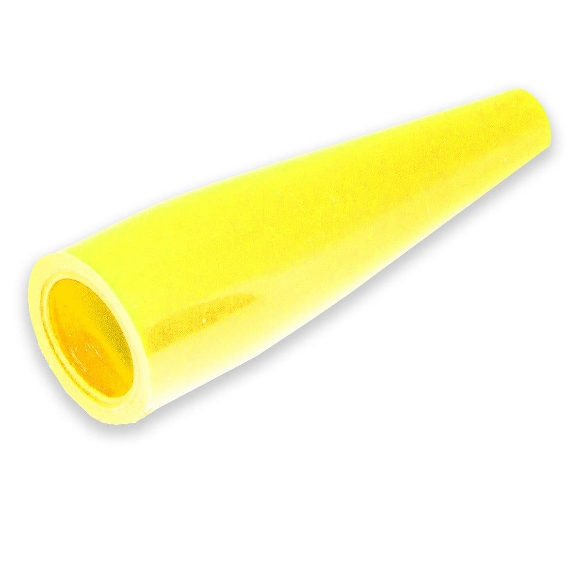 Flexible PVC insulator for TW-56 Series Clips, compatible with Mueller BU-45 Pee-Wee clips, yellow color, side view