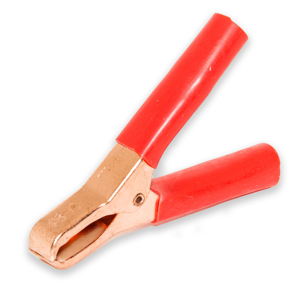 Copper Miniature Battery Clip with Insulators, TW-57R, Red, Mueller Electric compatible for electrical testing