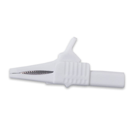 Fully Insulated Alligator Test Clip, Model TW-76-0, White, Mueller Electric compatible for electrical testing