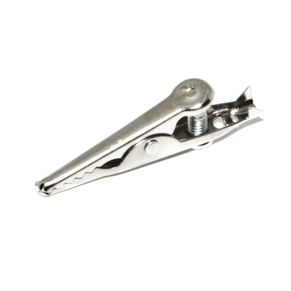 Steel Alligator Test Clip with Screw, Short Crimp Tail, Model TW-81X