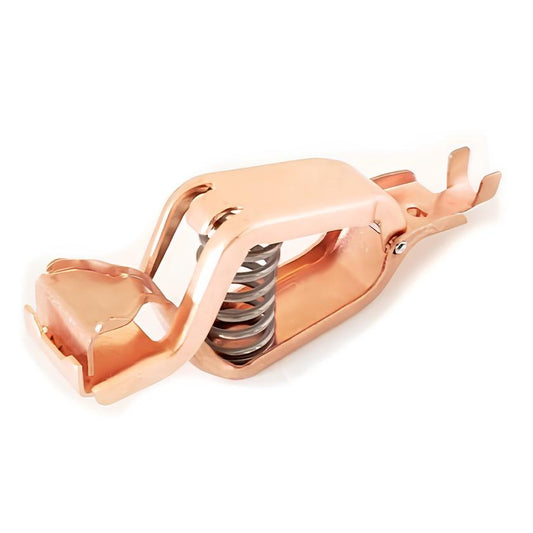 TW-32E copper automotive clip without screw or tapped hole, side view
