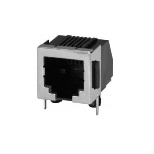 Low-Profile RJ45 jack connector without transformer tab down - No LEDs - Third View