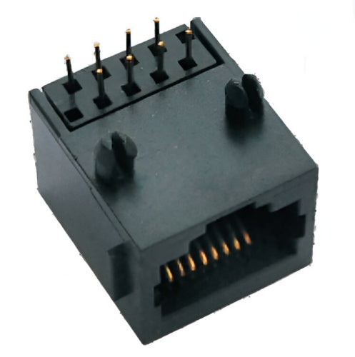 RJ45 jack connector without transformer tab down - No LEDs - Second View