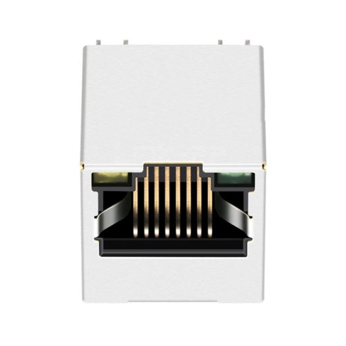 RJ45 jack connector without transformer tab down - with Green/Yellow LEDs - Third View