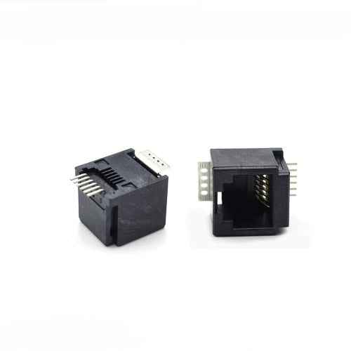 SMT Vertical RJ45 jack connector without transformer - No LEDs - Third View