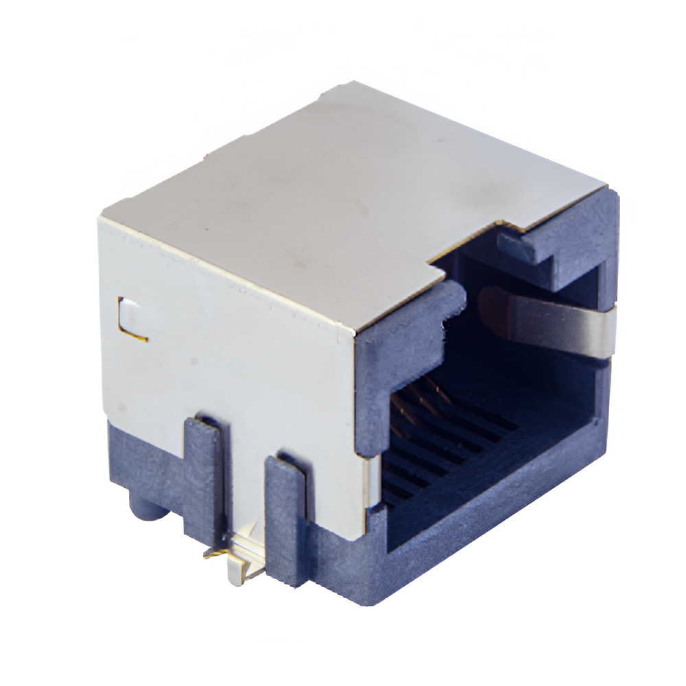 RJ45 jack connector without transformer Tab up - No LEDs - Main View