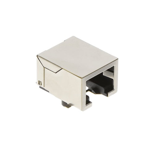 SMT RJ45 jack connector without transformer tab down - No LEDs - Main View