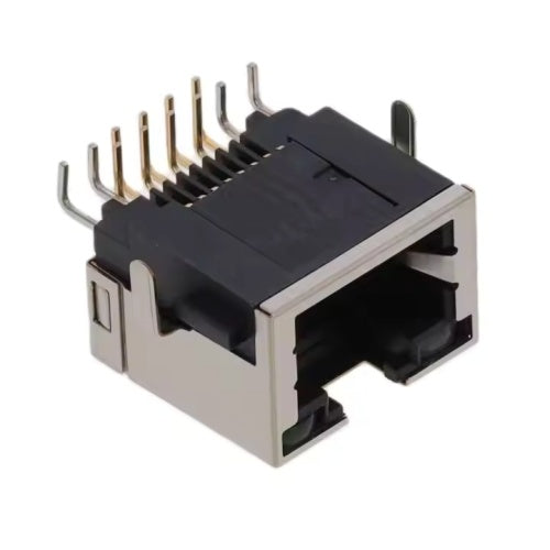 RJ45 jack connector without transformer tab Up - with Green/ Yellow LEDs - Main View