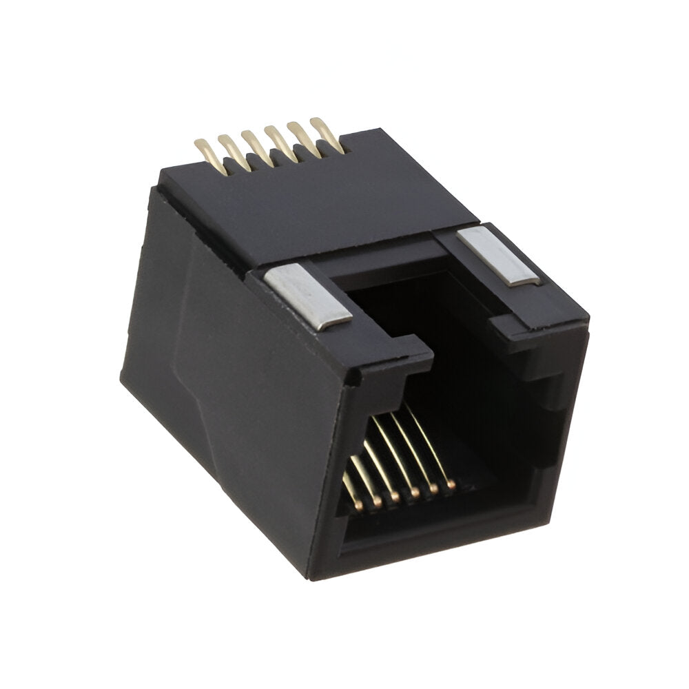 SMT RJ45 jack connector without transformer tab down - No LEDs - Second View