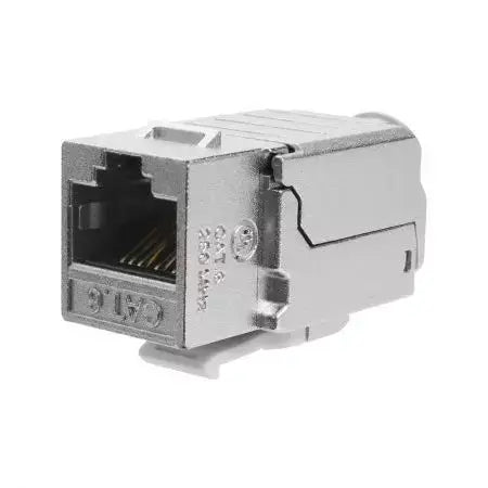 110 Punch Down 90 Degree Cat5E STP Keystone Jack - Taiwan Manufactured - Third View