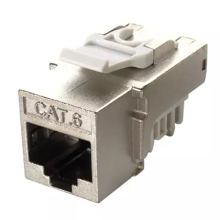 Toolless 90 Degree Cat6 STP Keystone Jack - Taiwan Manufactured - Third View