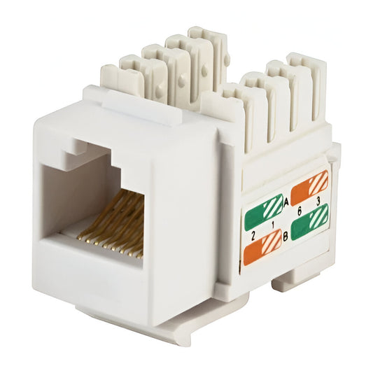110 Punch Down 90 Degree Cat6 UTP Keystone Jack - TWKS6-B02-9934C - Main View