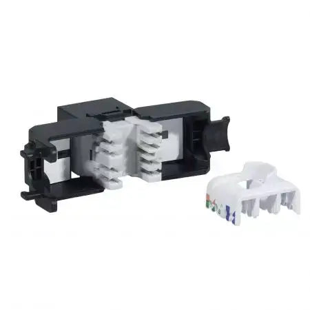 Toolless 180 Degree Cat6A UTP Keystone Jack with Shutter - Taiwan Manufactured - Second view