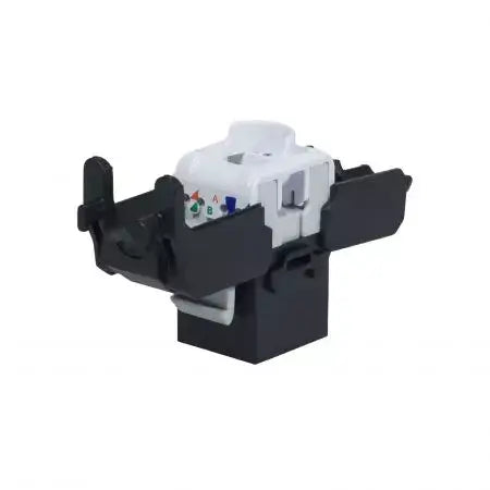Toolless 180 Degree Cat6A UTP Keystone Jack with Shutter - Taiwan Manufactured - Third view