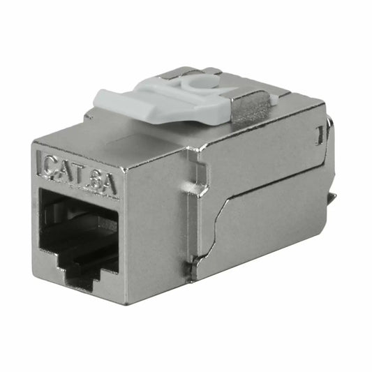 110 Punch Down 90 Degree Cat6A STP Keystone Jack - Taiwan Manufactured - Main View