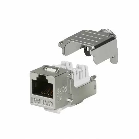 110 Punch Down 90 Degree Cat6A STP Keystone Jack - TWKS6A-B02-11138 - Third View