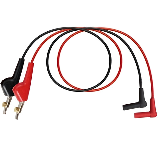 Red black PVC ABN piercing pin alligator clip to right angle banana plug test lead, Model TWT227207B