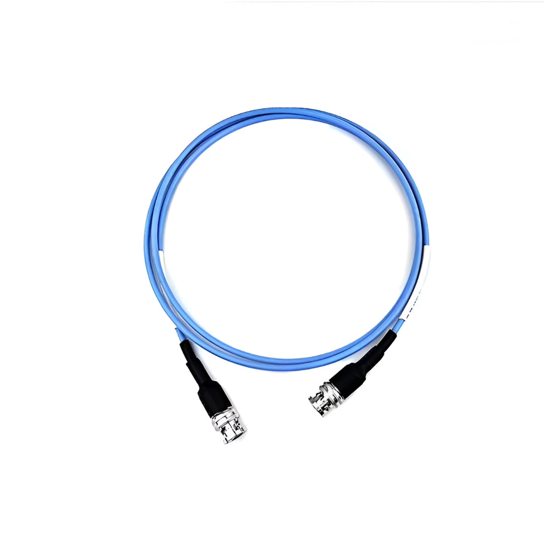 Triaxial BNC male plug to BNC male plug RF coaxial cable assembly TRX316 TRX142, top view