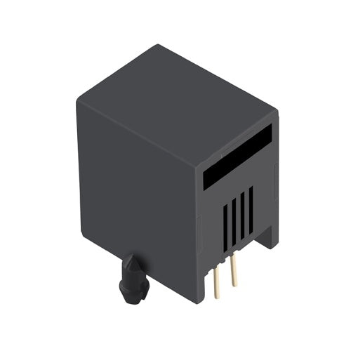 RJ11 Modular Jack Connector without Transformer Tab Up - TWE1114NNL - Third View