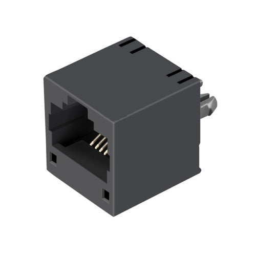RJ45 Modular Jack Connector without Transformer Tab Down - TWE792NNL - Third View