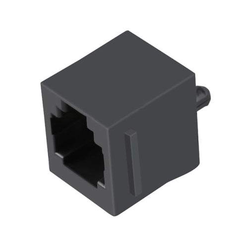 RJ11 Modular Jack Connector without Transformer Tab Up - No LEDs - Third View