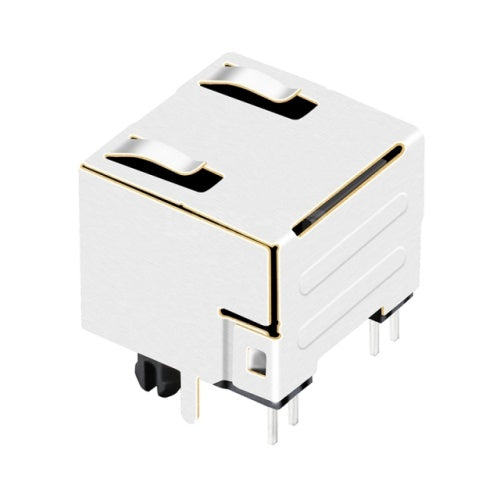 RJ45 Modular Jack Connector without Transformer Tab Up - TWE212AGNL2 - Third View