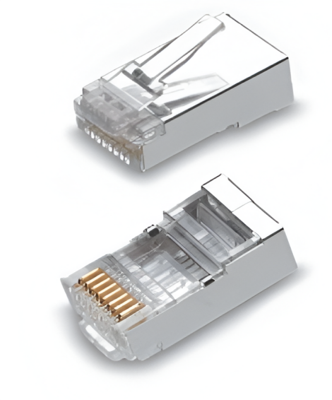 Cat6 RJ plug, 8P8C-F, 2 Rows, Shielded RJ Connector - Model 010