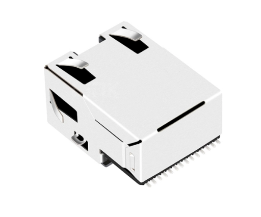 TWL20071CNL, 10/100 Base SMT Low-Profile RJ45 with Transformer with PoE Tab Up without Led - TeleWire Technology