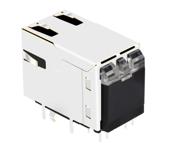 RJ45 Modular Jack with Single USB without Transformer Tab Up - TWE4171AGNL - back view