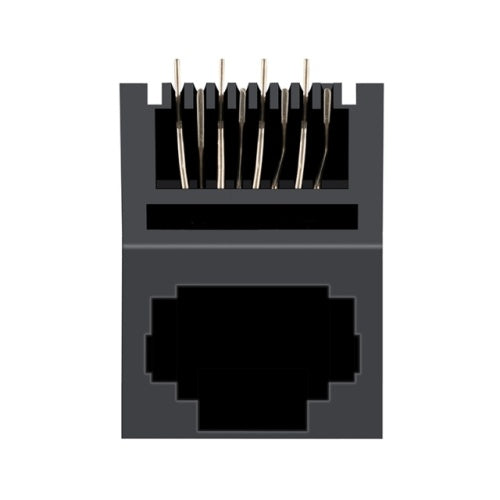 Vertical RJ45 jack connector without transformer - No LEDs - Second View
