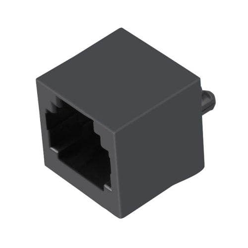 Vertical RJ45 jack connector without transformer - No LEDs - Third View