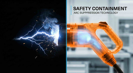 Arc flash happend to EV charge cable illustration