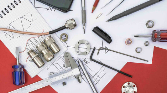 cable and tools overlay with drawings