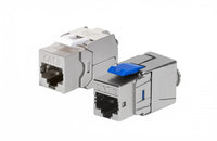 Cat8 shielded toolless keystone, supporting jack 25G 40G, TeleWire Technology