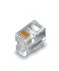RJ9 modular plug 4P4C connector for telephone handset cable, TeleWire Technology