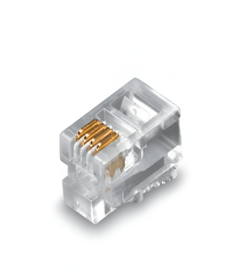 RJ9 modular plug 4P4C connector for telephone handset cable, TeleWire Technology