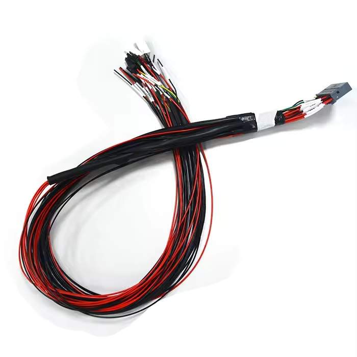 Tin plated copper electrical cable assembly with 12 pin connector.