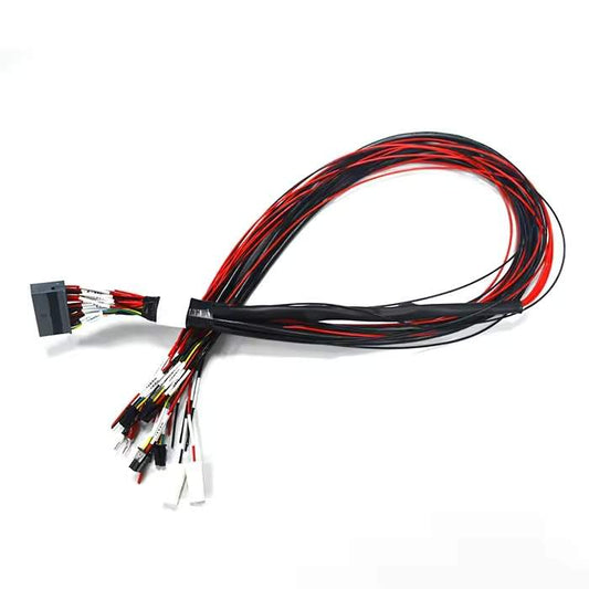 Custom 12 pin 220V adapter wire harness assembly made in Taiwan.